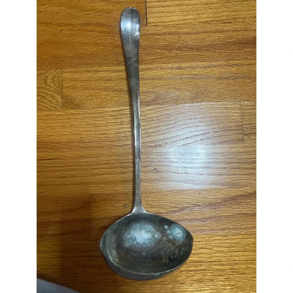 Vintage MCM Eales 1779 Silver Plated Soup Ladle Long Punch Server Classic